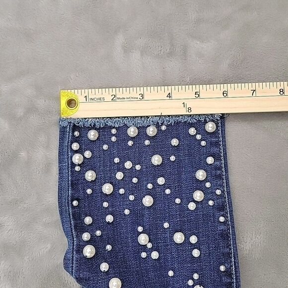 Chicos Jeans Size 2R Chicos 00R Pearls So Slimming Girlfriend Ankle Beads 28x26 - Picture 13 of 13